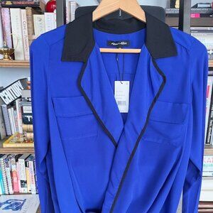 Vintage Color-block Casual/Business Blouse by Alex + Alex Made in NY Size M